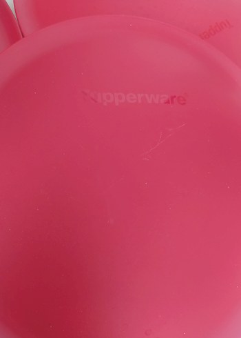 Beden Tupperware Kırmızı Plastik Yuvarlak kapak