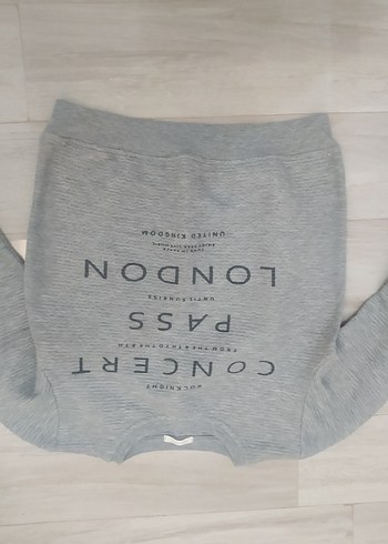 LC Waikiki Gri Baskılı Kadın Sweatshirt