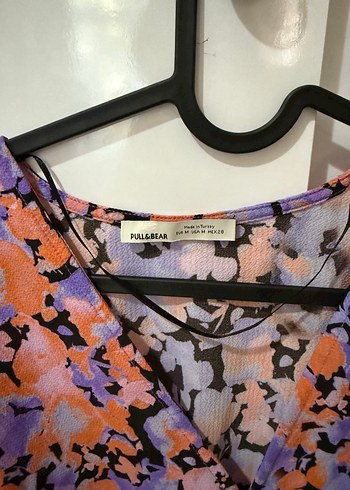 Drapeli V Yakalı Midi Kadın Elbise - Görsel 4