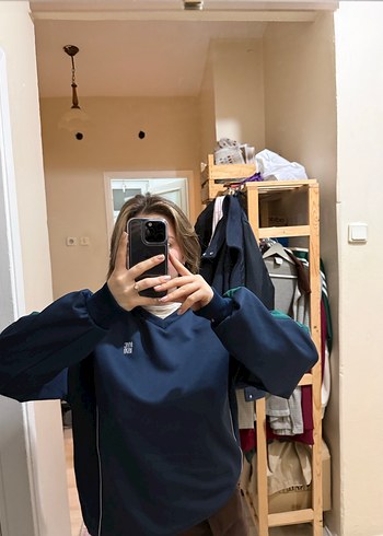 Kadın Lacivert Uzun Kollu Sweatshirt - Görsel 3