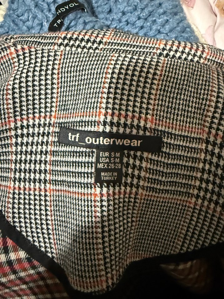 Gri Ekose Kadın Blazer Ceket - Görsel 5