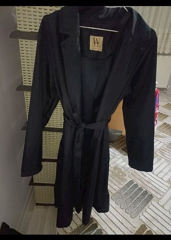 Kadın lacivert trençkot - Görsel 3