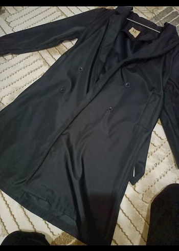 Kadın lacivert trençkot - Görsel 2