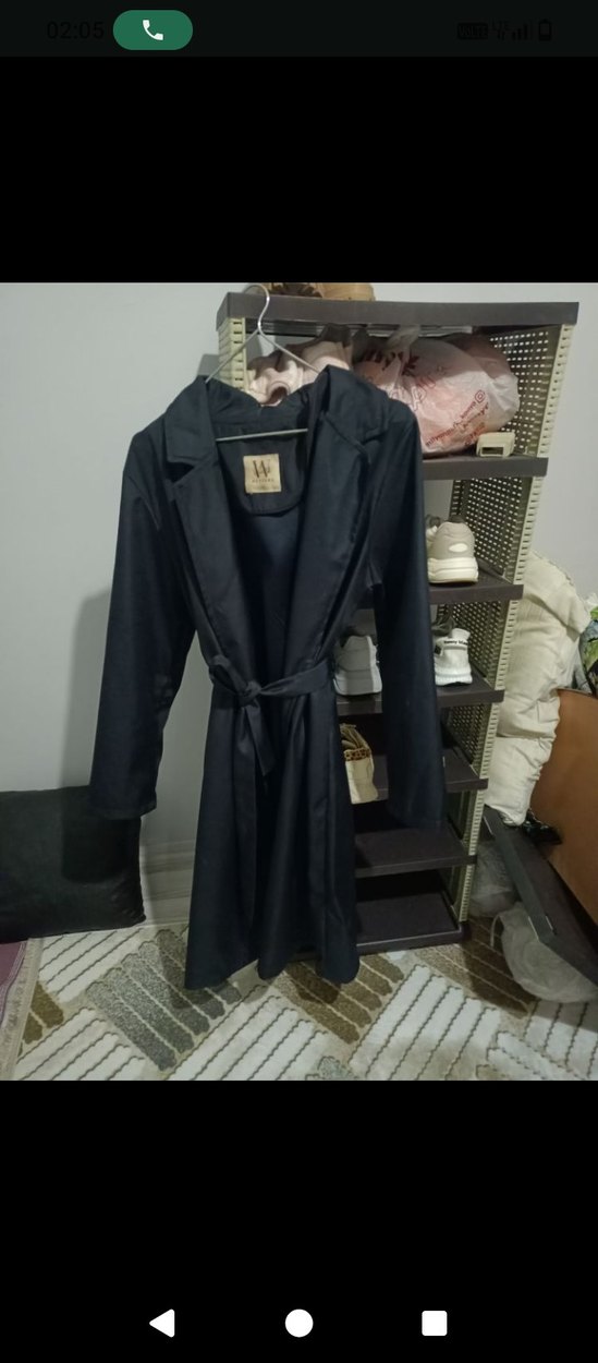 Kadın lacivert trençkot - Görsel 5