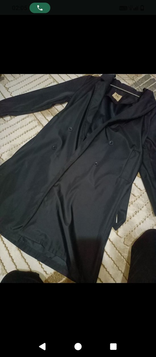 Kadın lacivert trençkot - Görsel 2