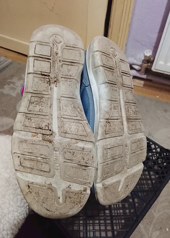 Kız Çocuk Gri Spor Ayakkabı Velcro Bantlı - Görsel 6