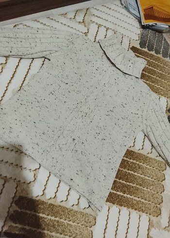 Gri Örgü Boğazlı Kadın Kazak - Görsel 5