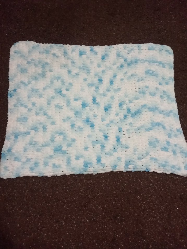 Çocuk Örgü Battaniye - Pastel Mavi - Görsel 3