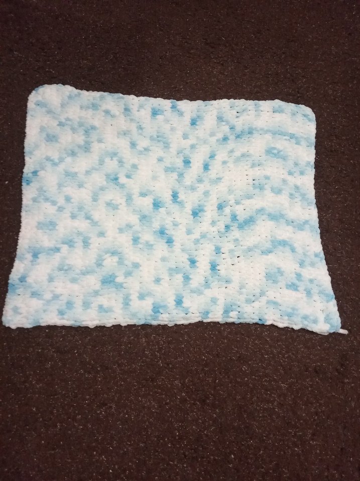 Çocuk Örgü Battaniye - Pastel Mavi - Görsel 5