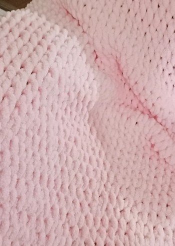 Pembe Örgü Çocuk Battaniyesi - Görsel 3
