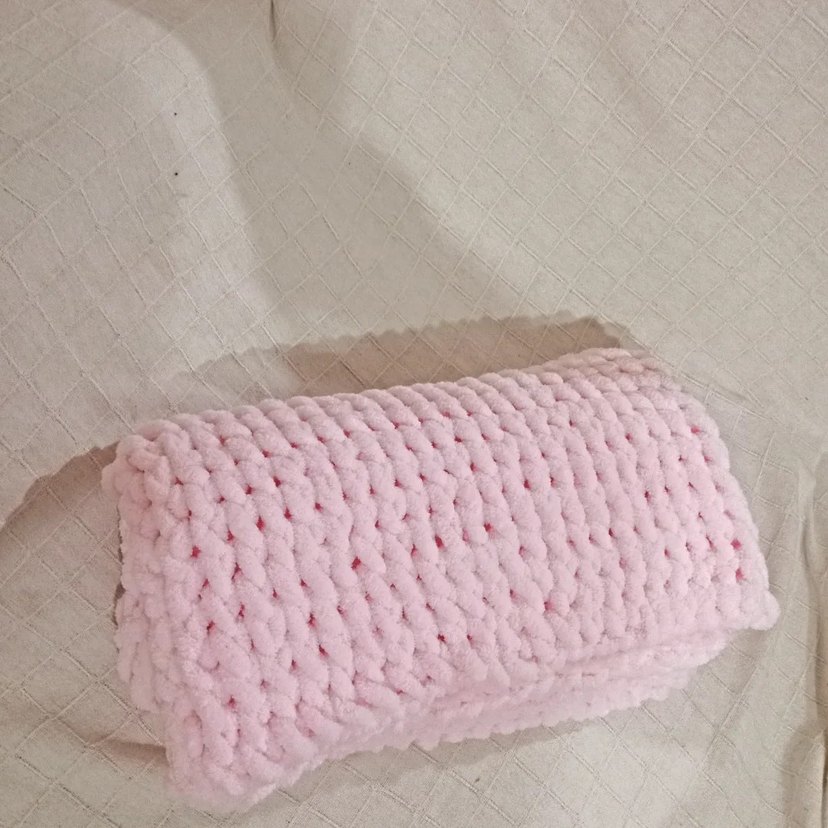 Pembe Örgü Çocuk Battaniyesi - Görsel 2