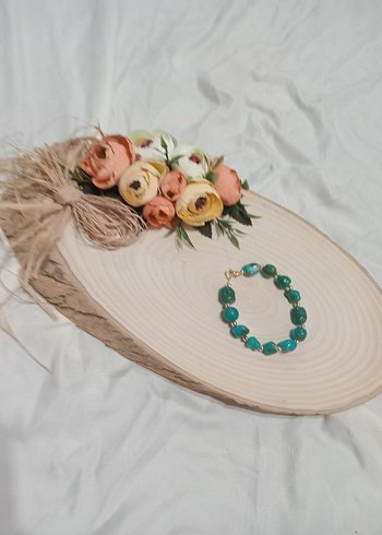 Turkuaz Boncuklu Bohem Bileklik - Görsel 2