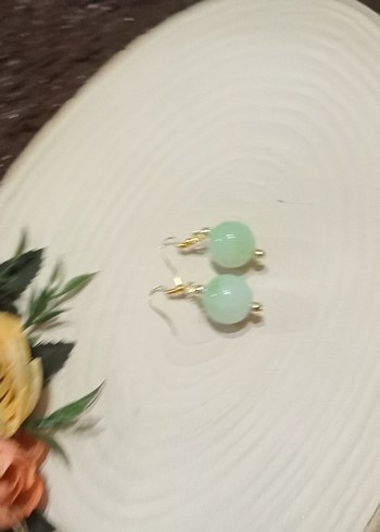 Mini Turkuaz Boncuklu Kadın Küpe - Görsel 17