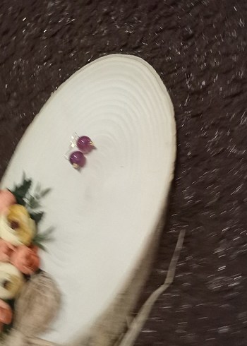 Mini Turkuaz Boncuklu Kadın Küpe - Görsel 6