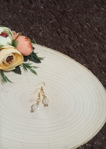 Mini Turkuaz Boncuklu Kadın Küpe - Görsel 13