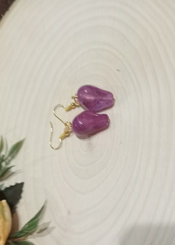 Mini Turkuaz Boncuklu Kadın Küpe - Görsel 14