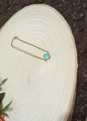 Bohem Zincir Detaylı Turkuaz Bileklik - Görsel 4