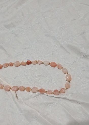 Bej Boncuklu Uzun Bohem Kolye - Görsel 3