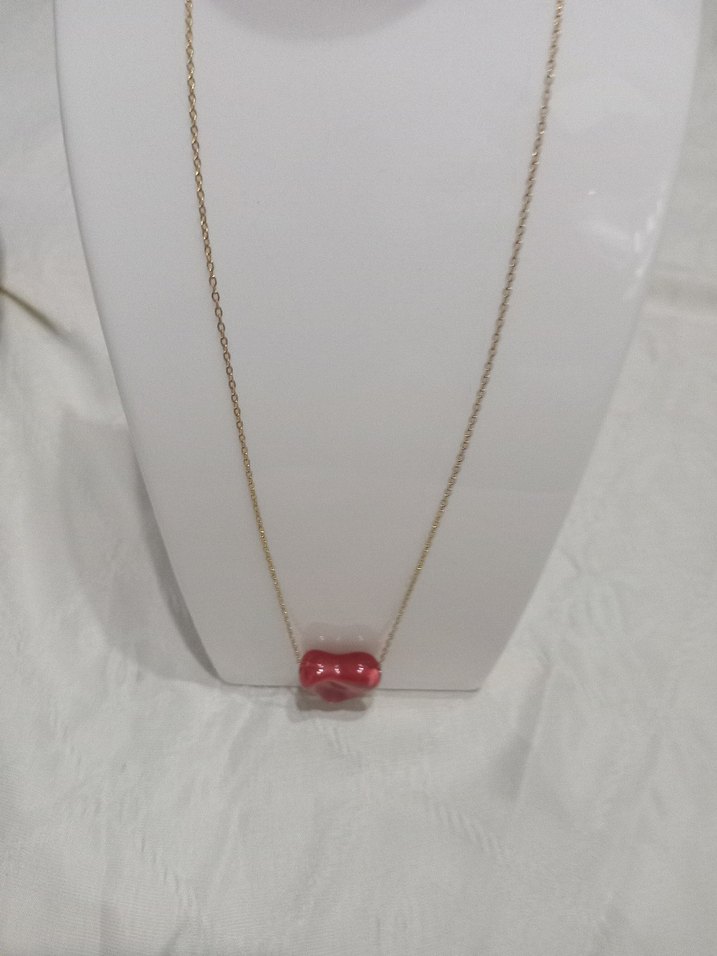 Uzun Zincirli Kırmızı Bohem Kolye - Görsel 5