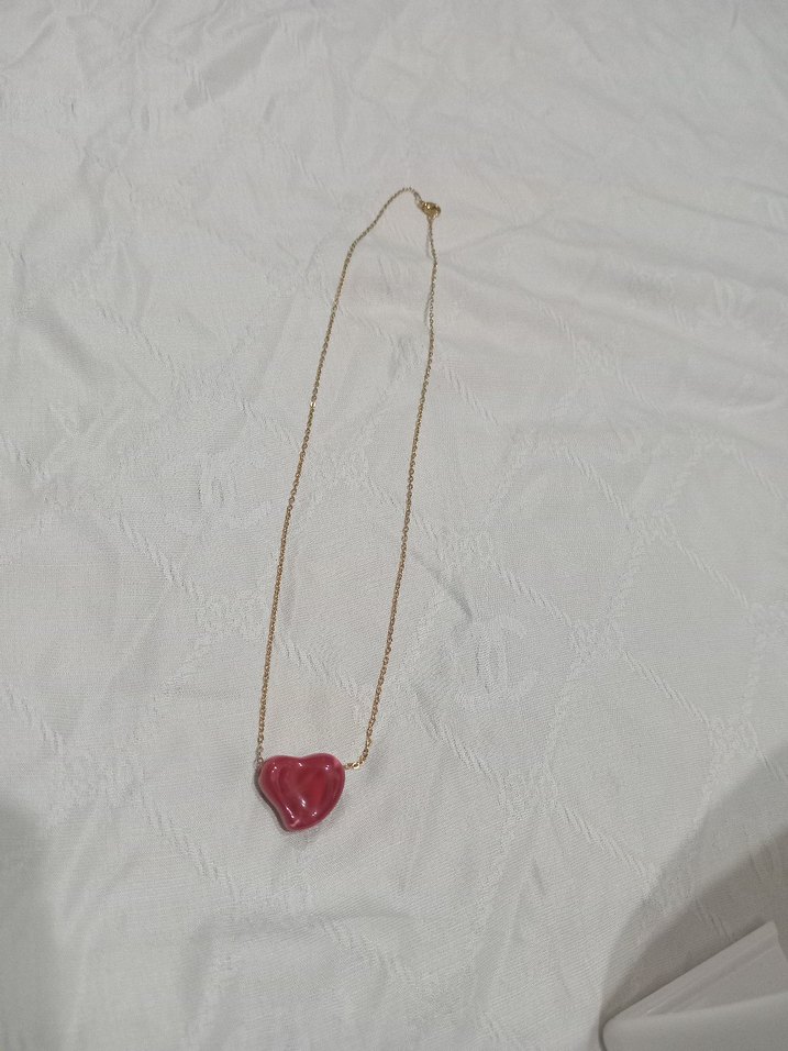 Uzun Zincirli Kırmızı Bohem Kolye - Görsel 4