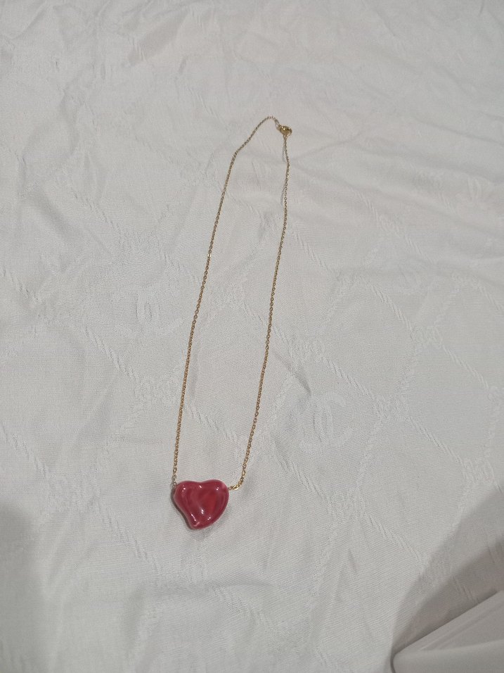 Uzun Zincirli Kırmızı Bohem Kolye - Görsel 3