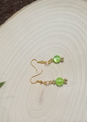 Turkuaz Mini Boncuklu Kadın Küpe - Görsel 5