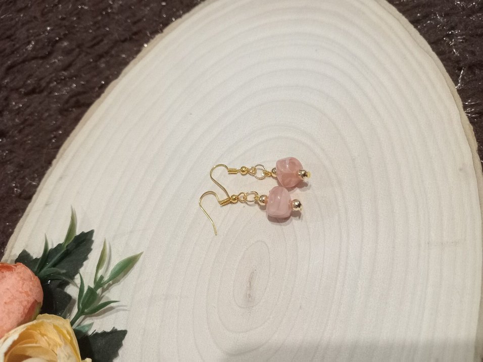 Turkuaz Mini Boncuklu Kadın Küpe - Görsel 2