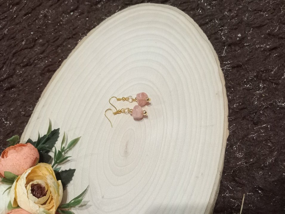 Turkuaz Mini Boncuklu Kadın Küpe - Görsel 3