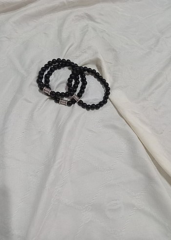 Siyah Boncuklu Minimalist Bileklik - Görsel 2