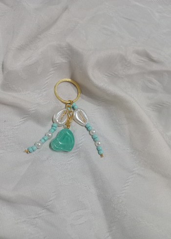 Boncuklu Turkuaz Bohem Anahtarlık - Görsel 2