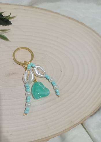 Boncuklu Turkuaz Bohem Anahtarlık - Görsel 3