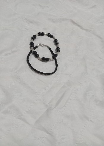 Siyah Boncuklu Minimalist Bileklik - Görsel 2