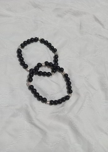 Siyah Boncuklu Minimalist Bileklik - Görsel 2