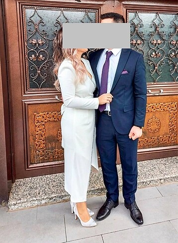 m Beden beyaz Renk Nikah Elbisesi
