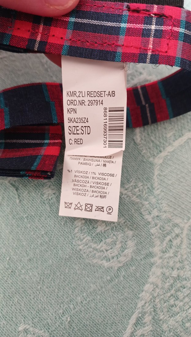 Bordo Ekose Desenli Çocuk Papyon - Görsel 2