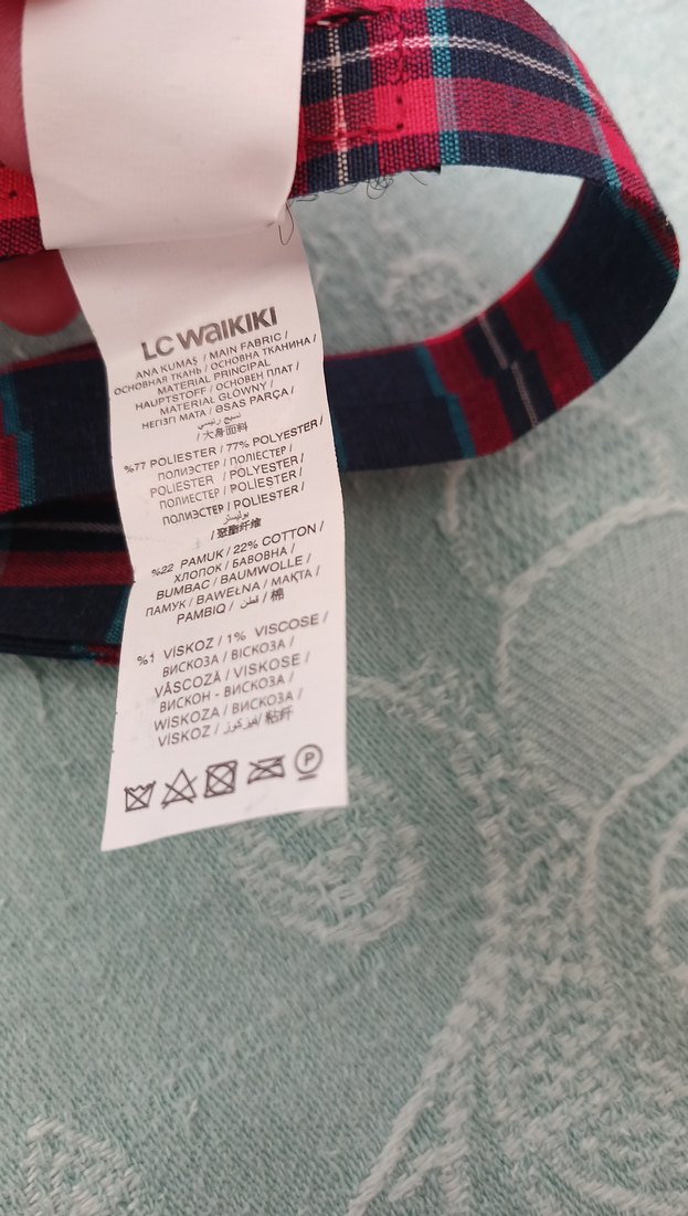 Bordo Ekose Desenli Çocuk Papyon - Görsel 3