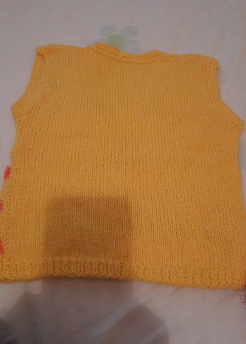 Renkli Örgü Kız Çocuk Süveter - Görsel 3