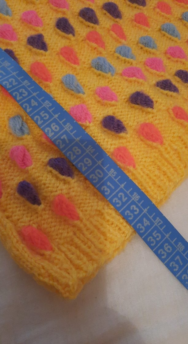 Renkli Örgü Kız Çocuk Süveter - Görsel 5