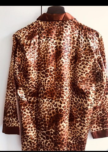 Leopar Desenli Uzun Kollu Kadın kimona   38 bed. - Görsel 3