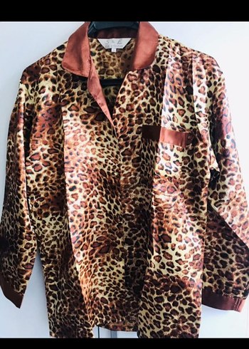 Leopar Desenli Uzun Kollu Kadın kimona   38 bed. - Görsel 2