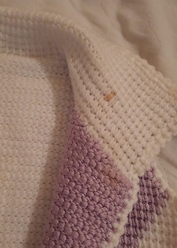 Kız Çocuk Örgü V Yaka Kolsuz Yelek  sıfır ürün - Görsel 3