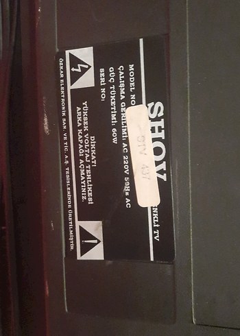 Gri SHOV CRT  televizyon  hasarsız   34 ekran - Görsel 3