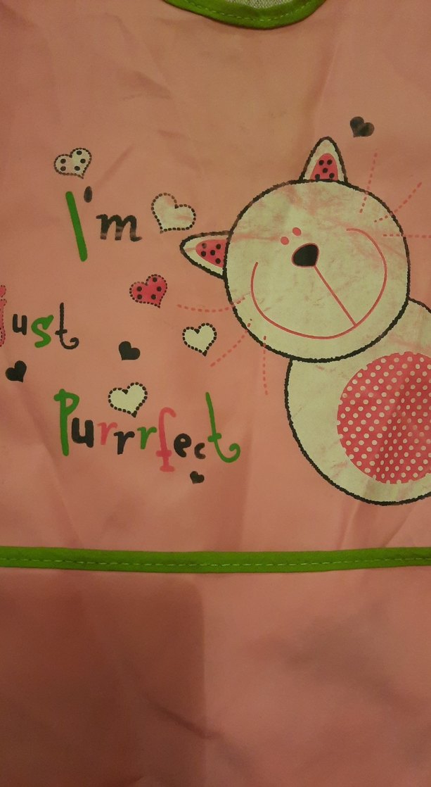 Pembe Baskılı Bebek Önlüğü - Görsel 3