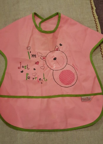 Pembe Baskılı Bebek Önlüğü - Görsel 5