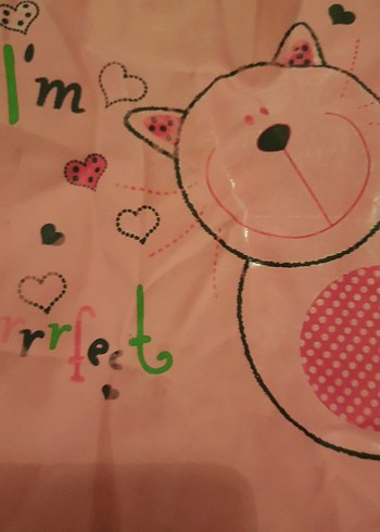 Pembe Baskılı Bebek Önlüğü - Görsel 3