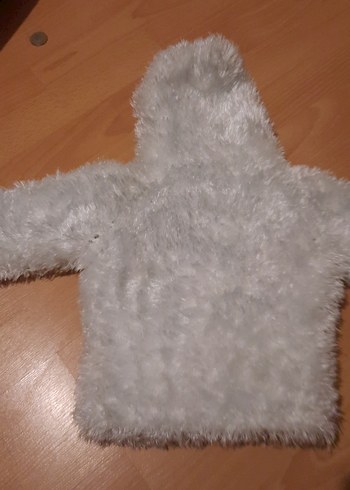 Beyaz Kürklü Bebek Erkek kız  kapşonlu hırka 2  3 yaş - Görsel 4