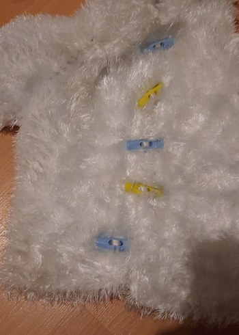 Beyaz Kürklü Bebek Erkek kız  kapşonlu hırka 2  3 yaş - Görsel 3