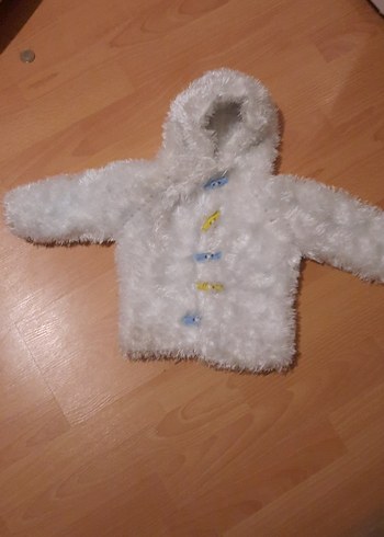 Beyaz Kürklü Bebek Erkek kız  kapşonlu hırka 2  3 yaş - Görsel 2