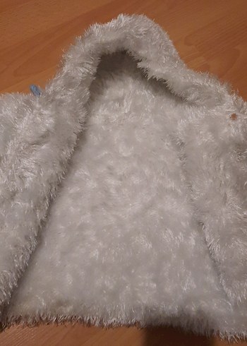 Beyaz Kürklü Bebek Erkek kız  kapşonlu hırka 2  3 yaş - Görsel 6