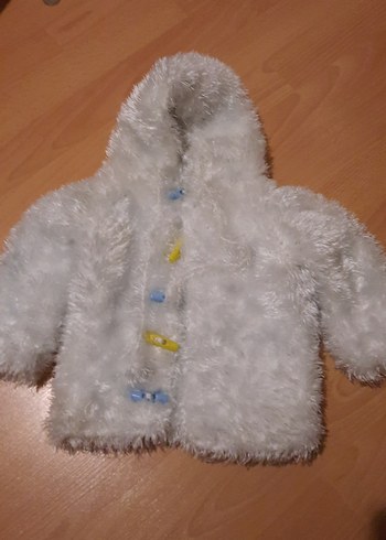 Beyaz Kürklü Bebek Erkek kız  kapşonlu hırka 2  3 yaş - Görsel 7